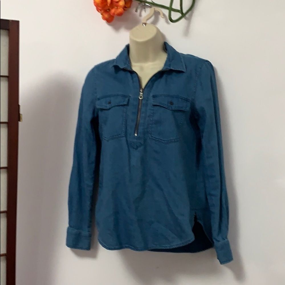 MADEWELL COTTON BLUE SHIRT Size S